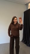 Duaci Modal Kapişonlu Sweatshirt Kahverengi