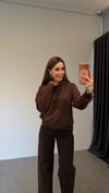 Duaci Modal Kapişonlu Sweatshirt Kahverengi