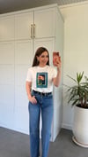 Flora Çerçeveli T-shirt Ekru