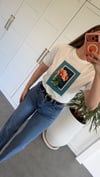 Flora Çerçeveli T-shirt Ekru