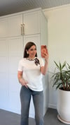 Fuları Leo Desen T-shirt Ekru