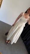 Gabardin Midi Etek Ekru