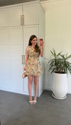 Garden Party Payetli Elbise Bej