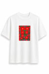 Gelincik Baskılı T-shirt Beyaz
