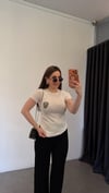 Golais B Taşlı T-shirt Ekru