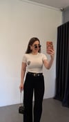 Golais B Taşlı T-shirt Ekru