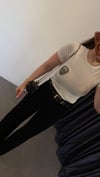 Golais B Taşlı T-shirt Ekru