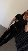 Golais B Taşlı T-shirt Siyah