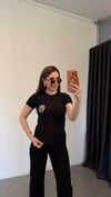 Golais B Taşlı T-shirt Siyah