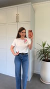 İncili Fularlı Ms T-shirt Ekru