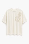 İpeyyo Boncuklu T-shirt Ekru