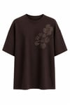 İpeyyo Boncuklu T-shirt Kahverengi
