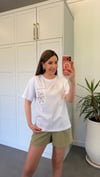 Kanaviçeli T-shirt Beyaz