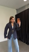 Kancalı Premium Blazer Ceket Lacivert