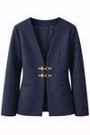 Kancalı Premium Blazer Ceket Lacivert