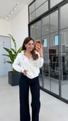 Kapişonlu Sweat Ceket Ekru
