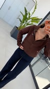 Kapişonlu Sweat Ceket Kahverengi