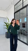 Kapişonlu Sweat Ceket Yeşil