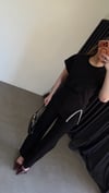 Kenarları Taş Detaylı T-shirt Siyah