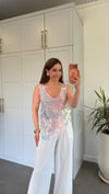 Kesimi Asimetrik Model Payetli Bluz Pembe