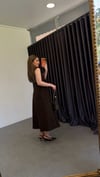 Kol Bağlamalı Midi Elbise Acı Kahve