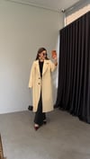 Kol Manşetli Oversize Kaban Krem