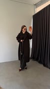 Kol Manşetli Oversize Kaban Siyah