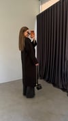 Kol Manşetli Oversize Kaban Siyah