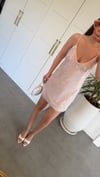 Kopi Pullu Mini Elbise Pembe