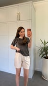 Koso Çizgili T-shirt Acı Kahve