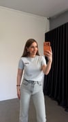 Lakasto Yeşil Yazılı T-shirt Mavi