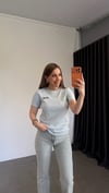 Lakasto Yeşil Yazılı T-shirt Mavi