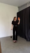 Likralı Kendinden Kemerli Jean Siyah