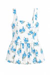 Lily Bloom Çiçekli Bluz Mavi