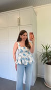 Lily Bloom Çiçekli Bluz Mavi