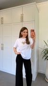 Love Pky Taşlı T-shirt Beyaz