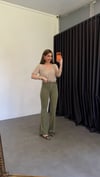 Ls Haki İspanyol Paça Jean