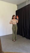 Ls Haki İspanyol Paça Jean