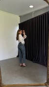 Luna Mom Fit Kesik Paça Jean Mavi