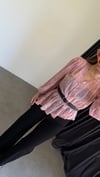 Luna Vatkalı Kemerli Asimetrik Bluz Pembe