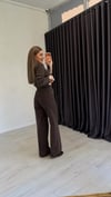 Marron Wide Jean Kahverengi