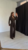 Marron Wide Jean Kahverengi