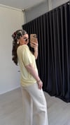 Mesti V Yaka T-shirt Sarı