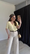 Mesti V Yaka T-shirt Sarı