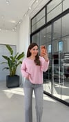 Mevsimlik Örme Triko Pembe