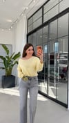 Mevsimlik Örme Triko Sarı