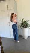 Mila Siyah Kemerli Jean Mavi