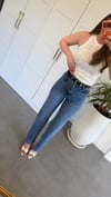 Mila Siyah Kemerli Jean Mavi