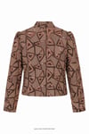 Mosaic Geometrik Payetli Ceket Kahverengi