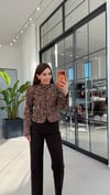 Mosaic Geometrik Payetli Ceket Kahverengi